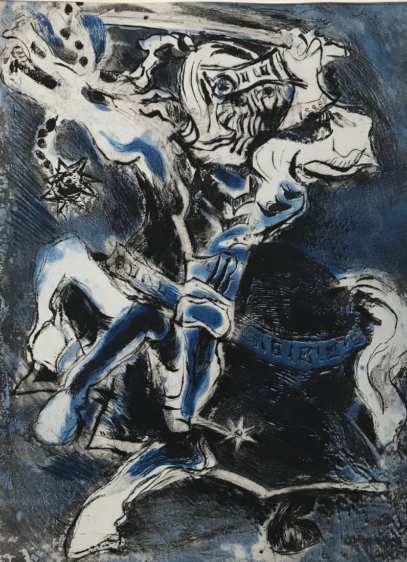 Edouard Pignon Original Engraving Chevaliers No. 3 1976: Artist: Edouard Pignon Country: France Title: Chevaliers No. 3 Medium: Original Copperplate Engraving Marks: Not signed, not numbered Paper Size: 15 x 11 inches Printed: 1976 on Arches en premier etat