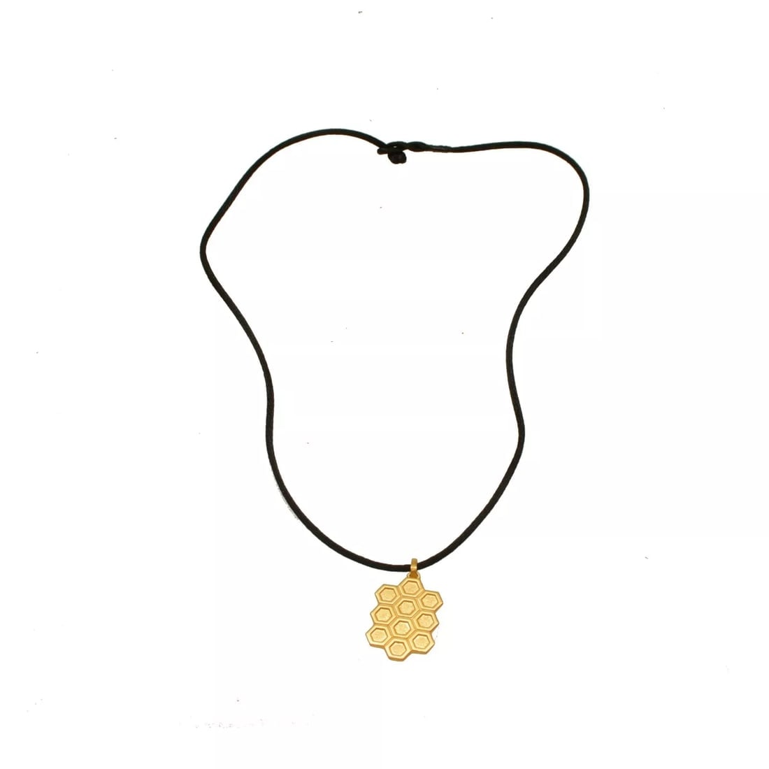 Zolotas KYPSELI Bee Hive pendant gold plated 925 silver matte finish black cord: Title: Zolotas KYPSELI Bee Hive pendant gold plated 925 silver matte finish black cord Description: Prada Silk Ribbon & Embellished Covered Beads Strand Necklace Zolotas KYPSELI Bee Hive pendant gold