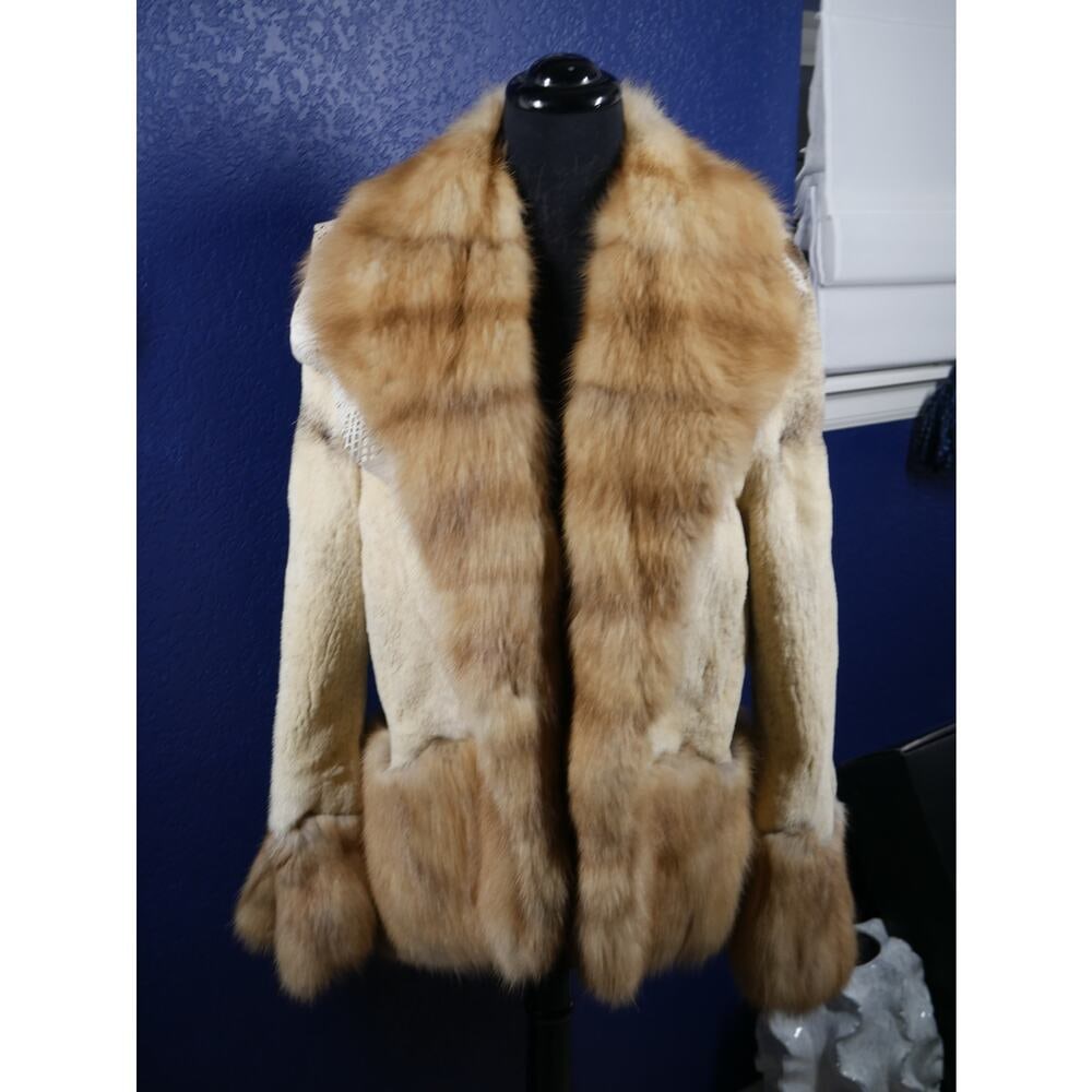 Stunning Laser Sheared Cross Mink & Golden Sable Fur Coat Jacket (1 of 10)