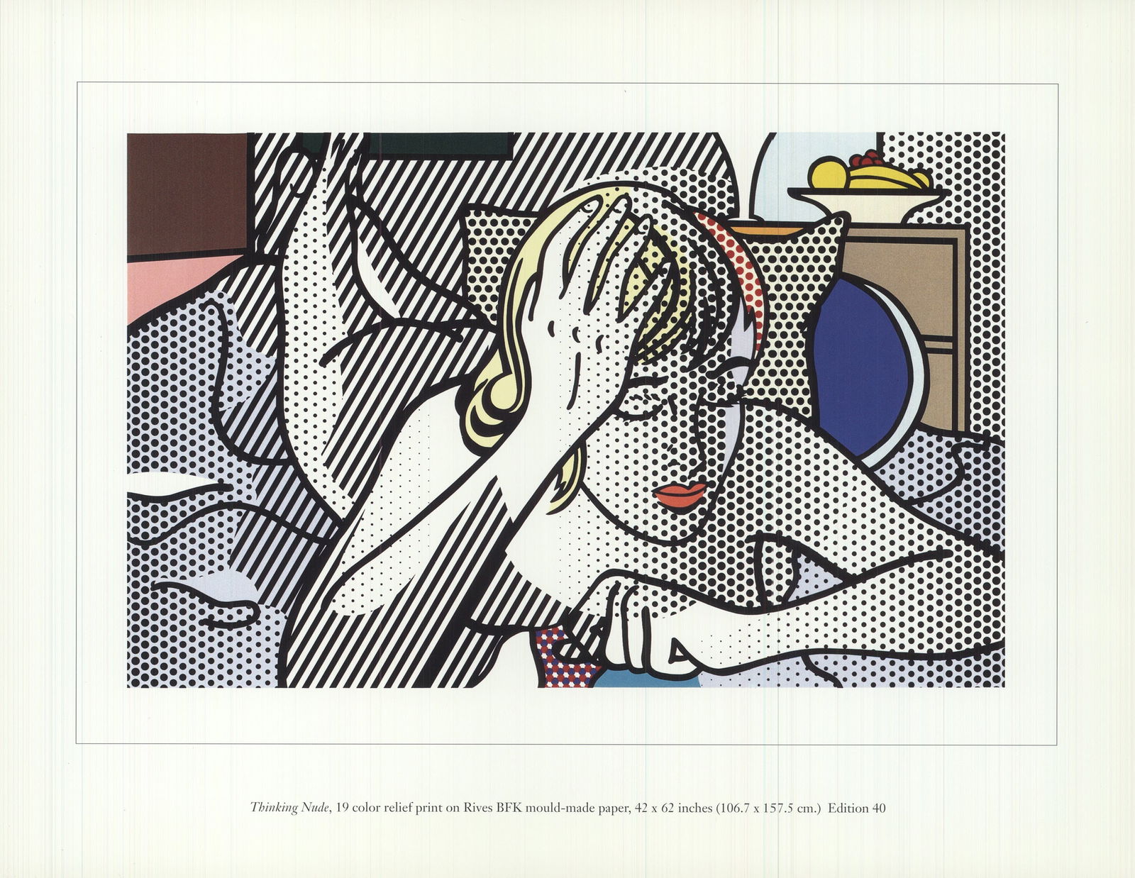 Roy Lichtenstein - Thinkng Figure - 1997 Offset Lithograph 8.5" x 11" (1 of 4)