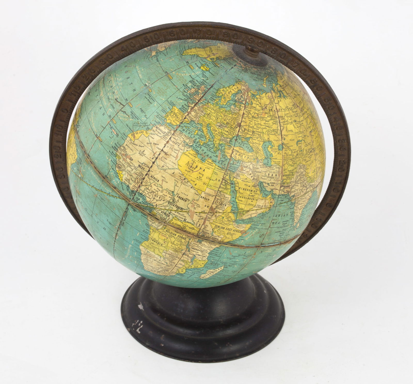 Cram terrestrial globe 10 inches 1930 (1 of 4)
