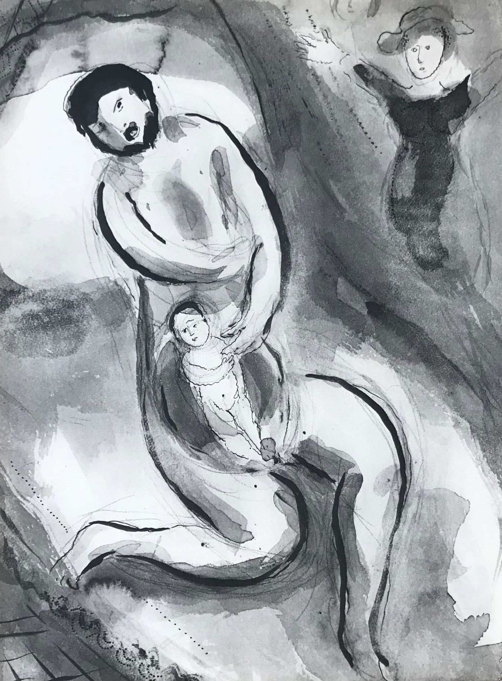 Marc Chagall L'Avare Dupe Revue Verve 1950: Artist: Marc Chagall Country: Russia-France Title: L'Avare Dupe Medium: Heliogravure Marks: Not signed, not numbered Printed: 1950 by Draeger, France Paper Size: Vellum paper 12.50 x 9.50 inch P