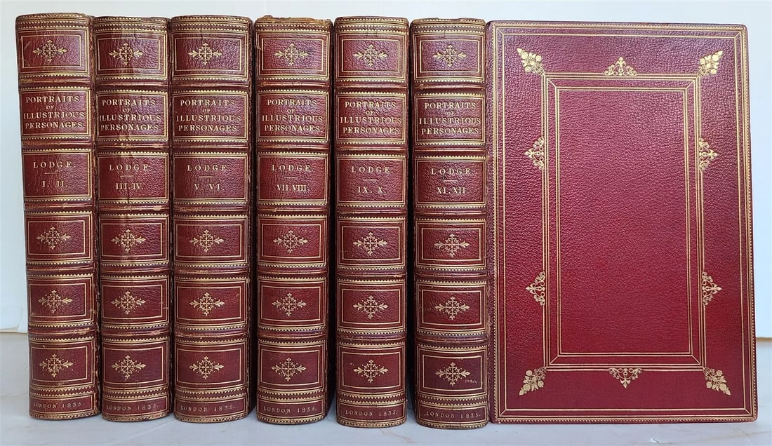 1835 6 volumes Portraits of Illustrious Personages of Great Britain antique (1 of 14)