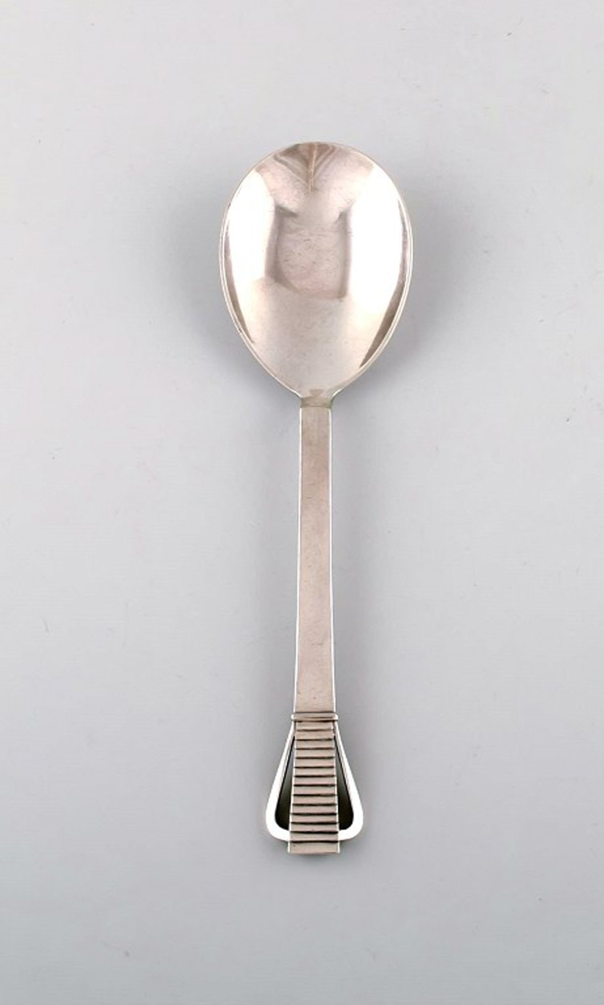 Georg Jensen Parallel. Large serving spoon in sterling silver. 1933-1944. 2 pieces in stock. (1 of 6)