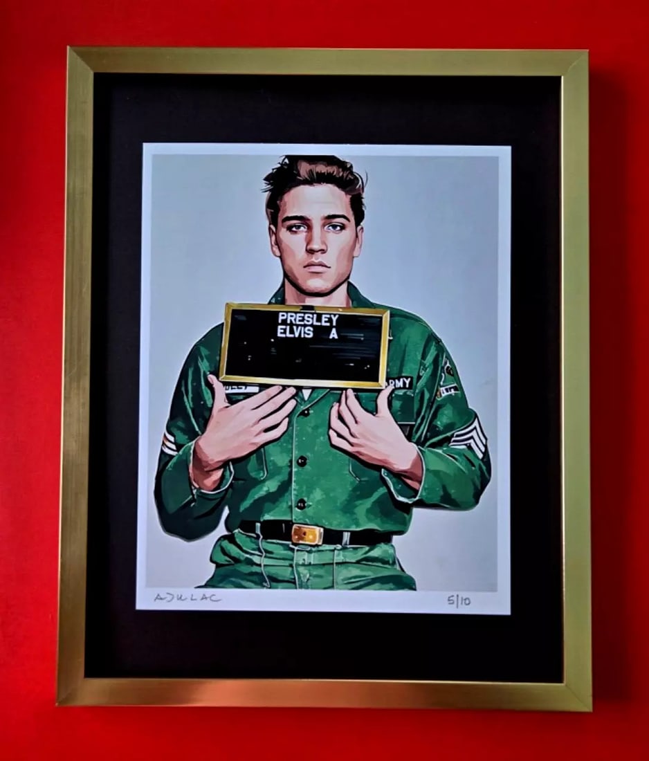 ALEXANDER DULAC ELVIS PRESLEY Hand Signed Authentic Print LtdEd of 10 COA! (1 of 2)