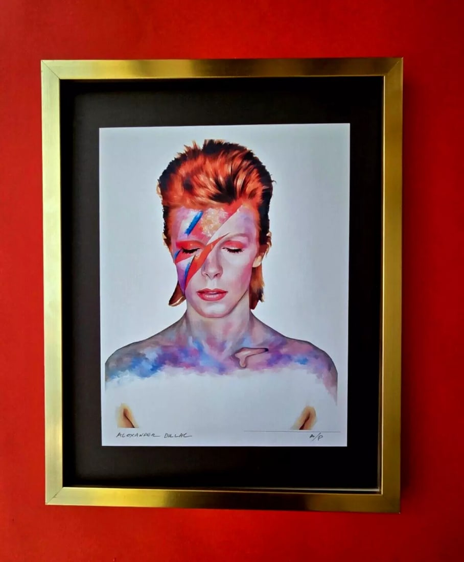 ALEXANDER DULAC | DAVID BOWIE Hand Signed Authentic Print Edition of 10 | COA (1 of 4)