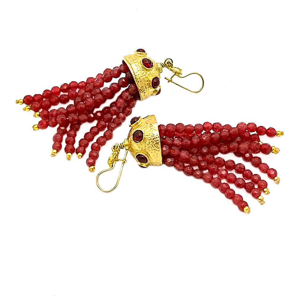 Tourmaline Tassel Earrings (1 of 2)