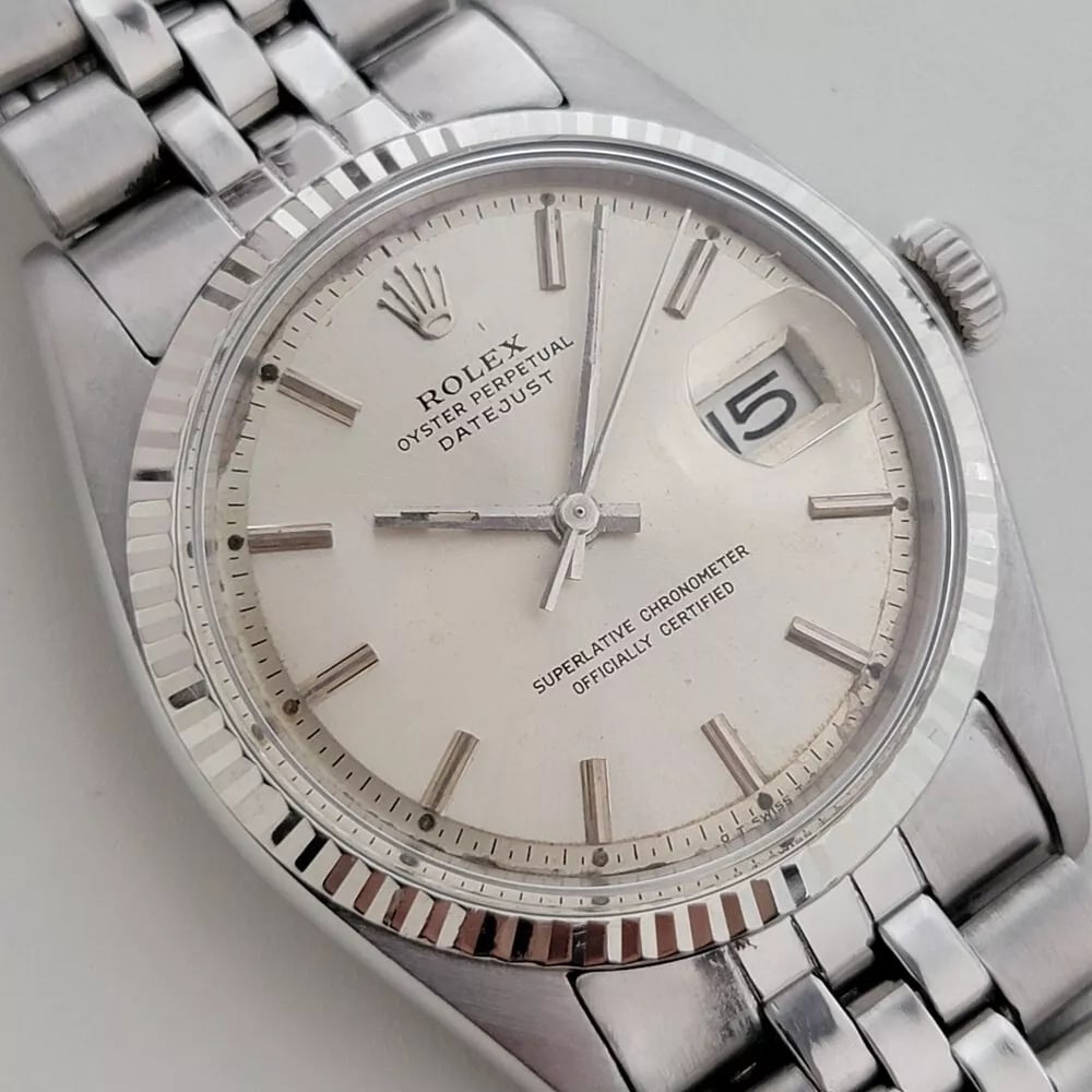 Mens Rolex Oyster Datejust 1601 18k Gold SS 1970s Automatic Swiss Vintage RA389 (1 of 12)
