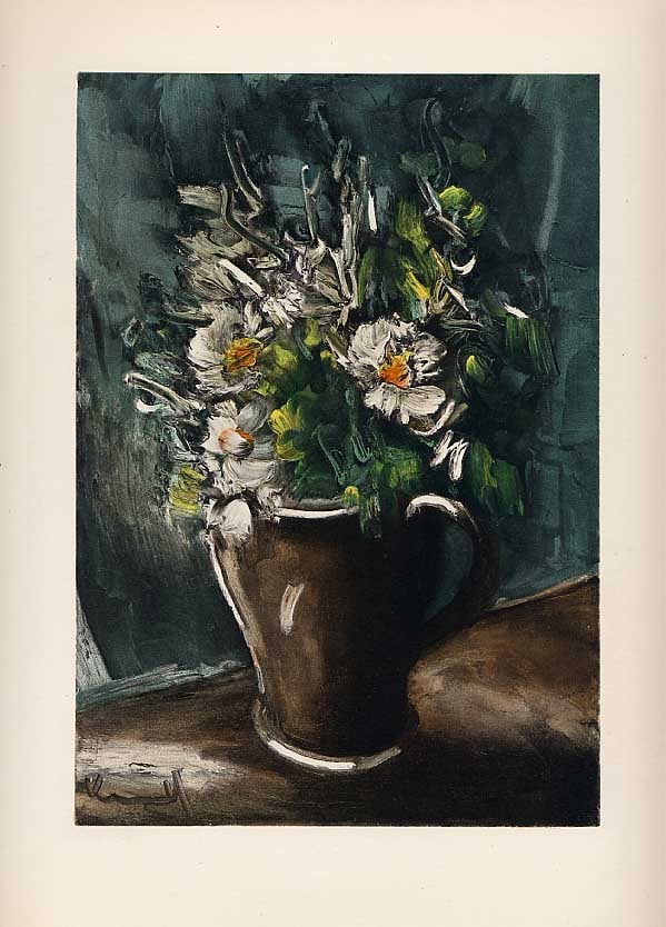 Vlaminck Lithograph 39 Flowers in stoneware jug (1 of 1)