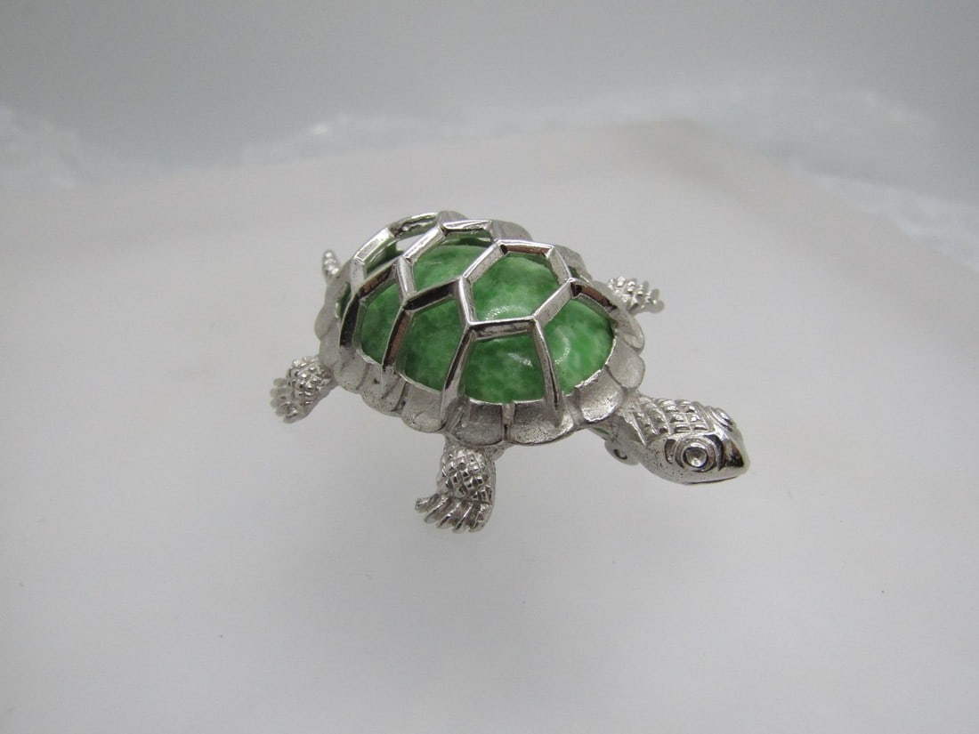 Vintage Beaucraft Sterling Turtle Brooch,  1960's-1970's (1 of 5)