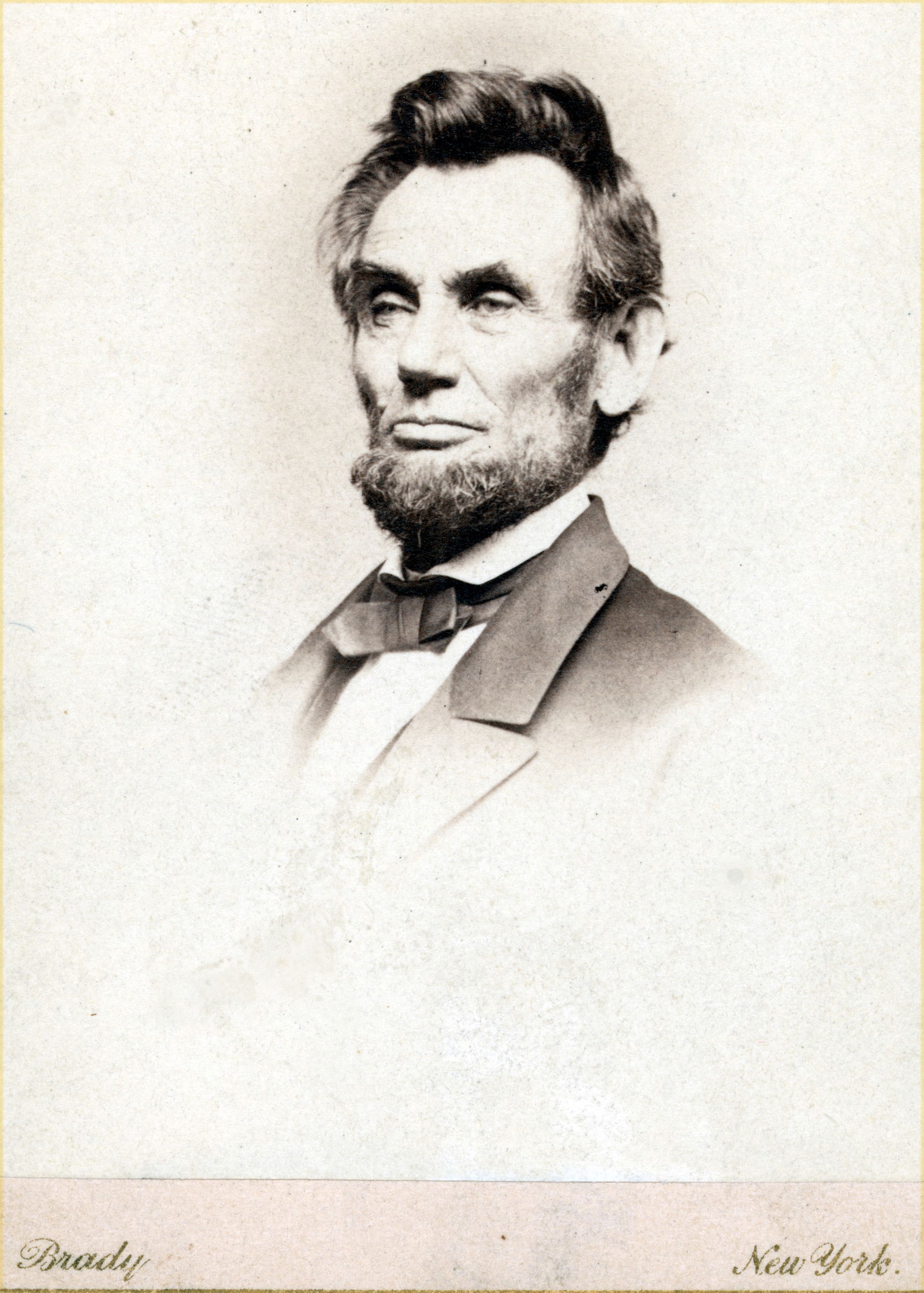 1864, PRESIDENT ABRAHAM LINCOLN CAMEO, (FRONT/BACK) BY MATTHEW BRADY (1 of 2)