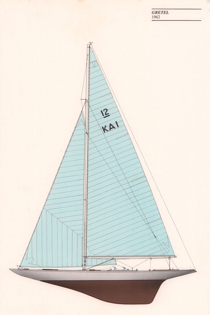 Americas Cup - Gretel (1962) - Royal Sydney Yacht Squadron. JOHN GARDNER 1971 (1 of 1)
