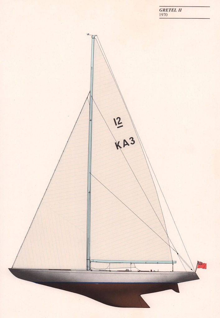 Americas Cup - Gretel II (1970) - Royal Sydney Yacht Squadron. JOHN GARDNER 1971 (1 of 1)