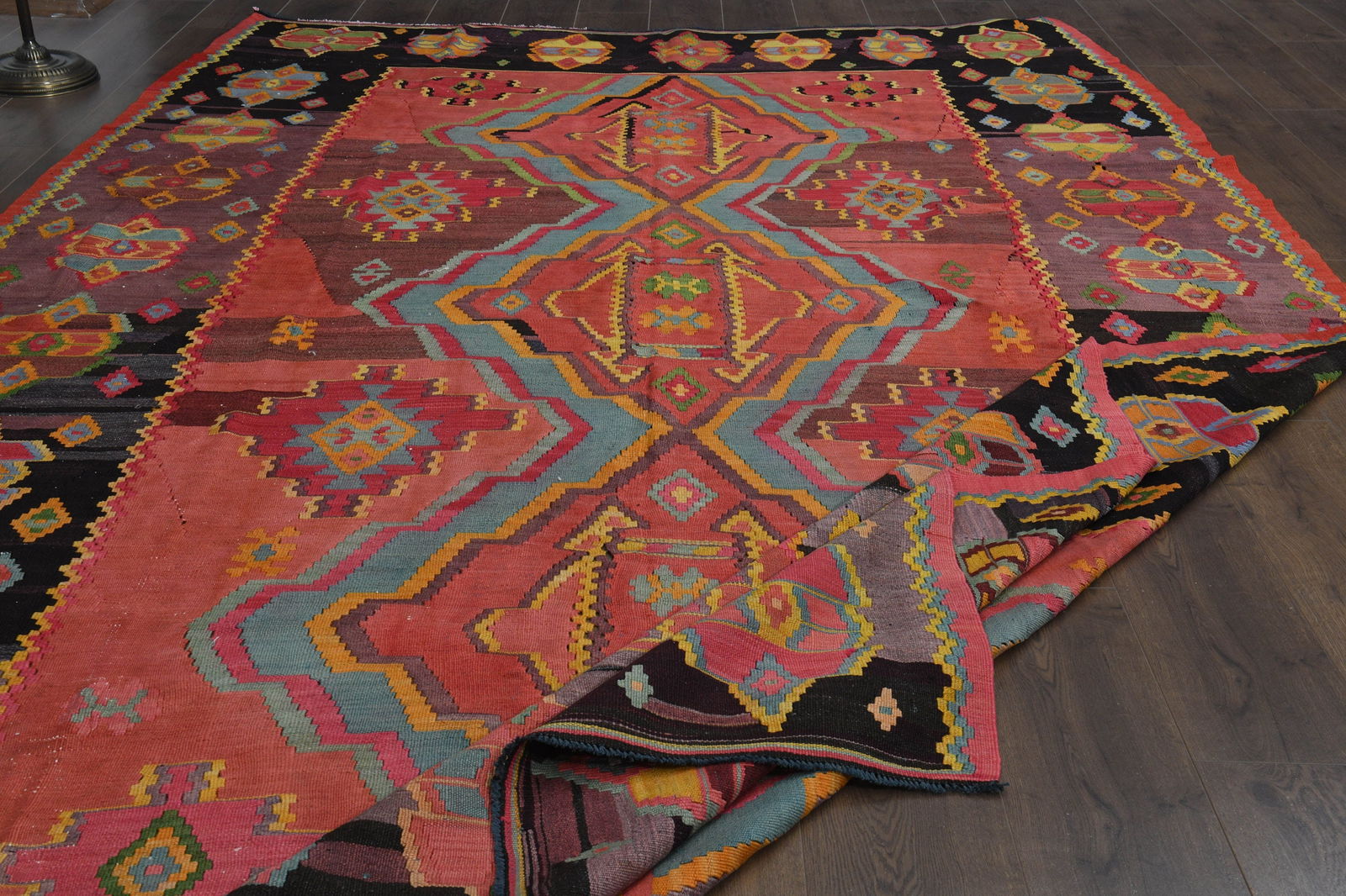 7'4x11'8 ft, FLATWEAVE KILIM RUG (1 of 10)