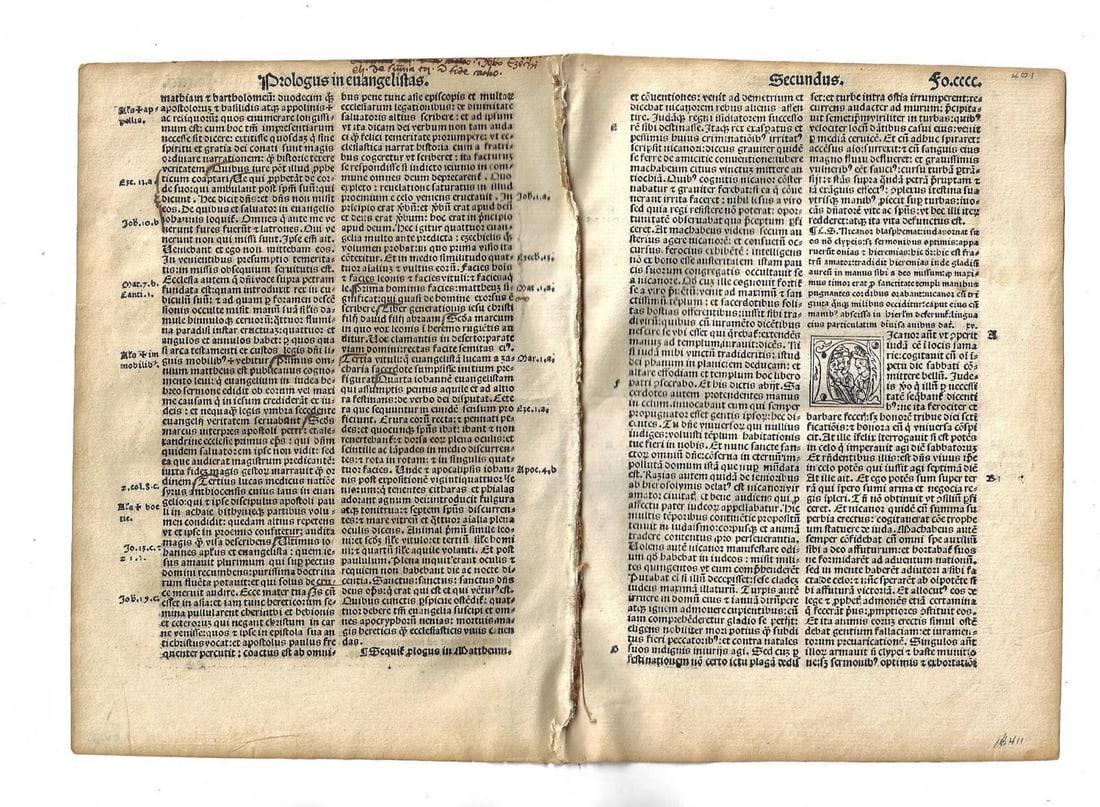 1514 Bible Leaves Machabee Latin (1 of 2)