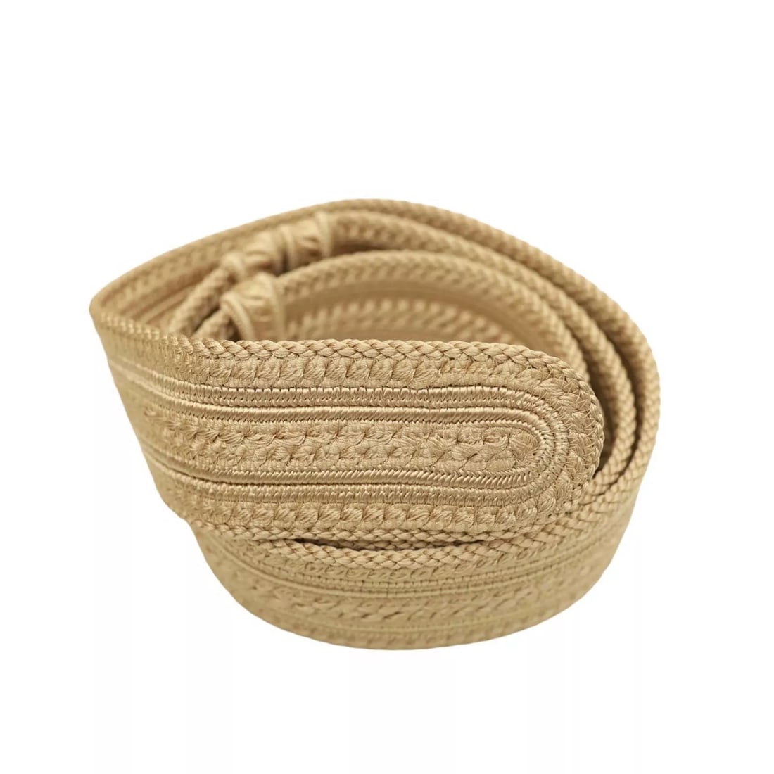 ETRO Woman's Shiny Beige Fabric Waist Belt size L / XL: DSquared2 Woman's Brown & Oval Red Enamel Gold tone Leather Belt 99cm 72TP092 ETRO Woman's Shiny Beige Fabric Waist Belt size L / XL This highly impressive belt is crafted from shiny beige color fabri