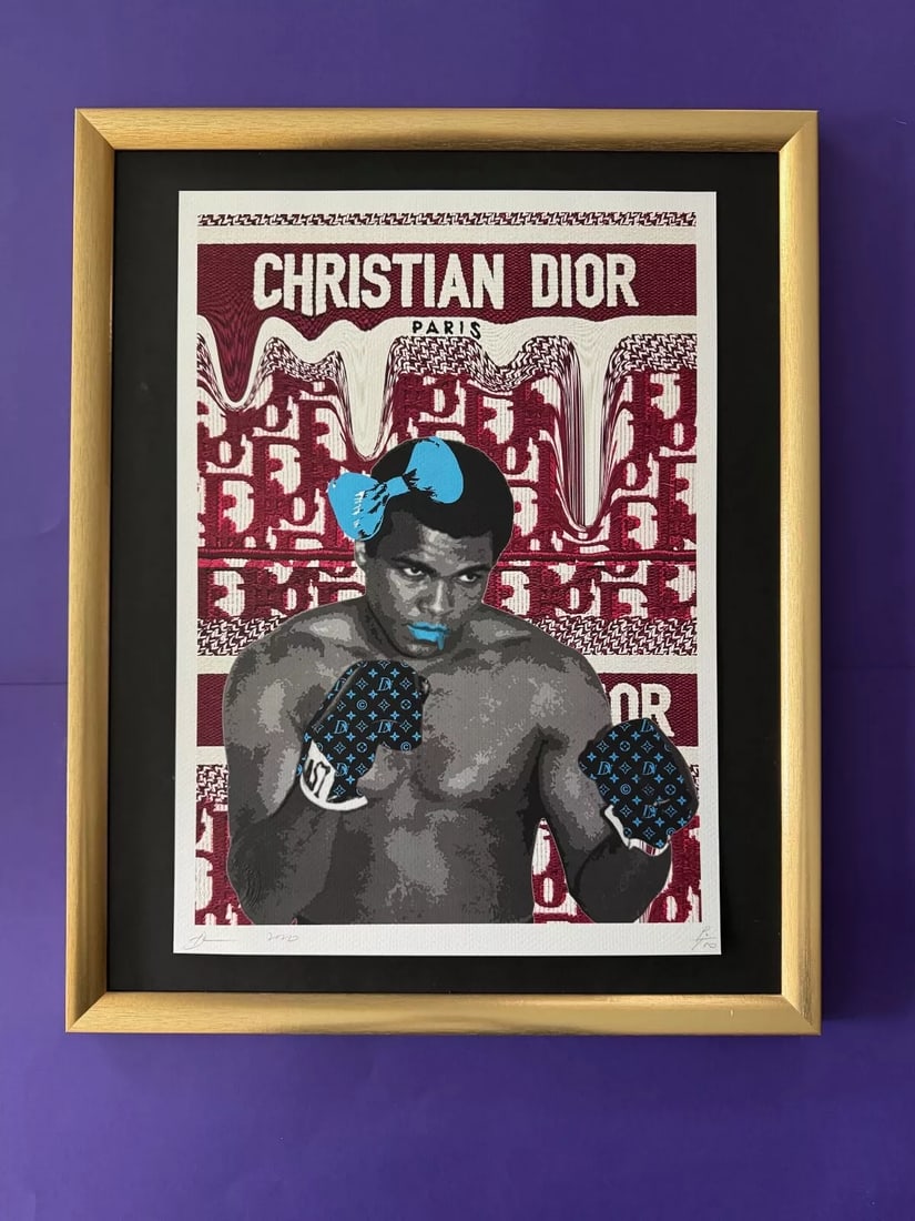 DEATH NYC Hand Signed LARGE Print Framed 16x20in COA MUHAMMAD ALI DIOR Pop Art @ (1 of 5)