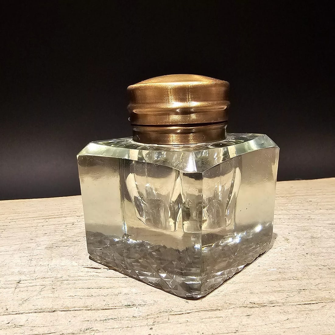 Clear Square Glass Inkwell Ink pot Bottle (1 of 11)