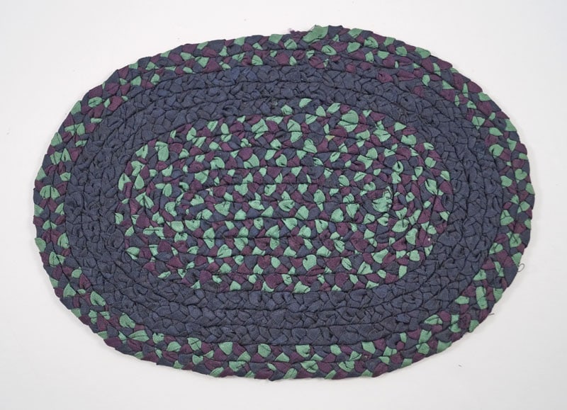 Antique Braided Table Mat Country Americana #1 (1 of 2)