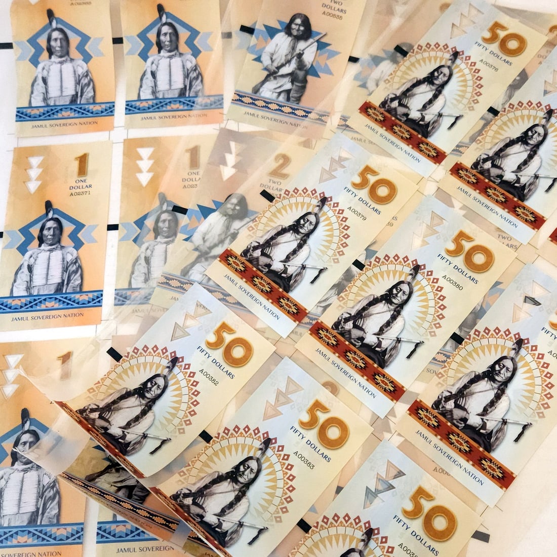 2019 Jamul Nation Native American Polymer Notes Uncut Commemorative Currency Sheets (1 of 12)