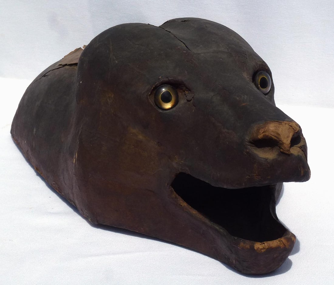 Taxidermy form of a bear's head (1 of 13)