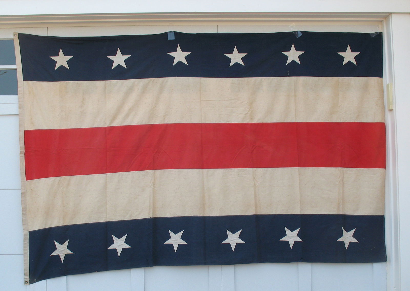 Vintage fabric patriotic red, white & blue display bunting. (1 of 5)