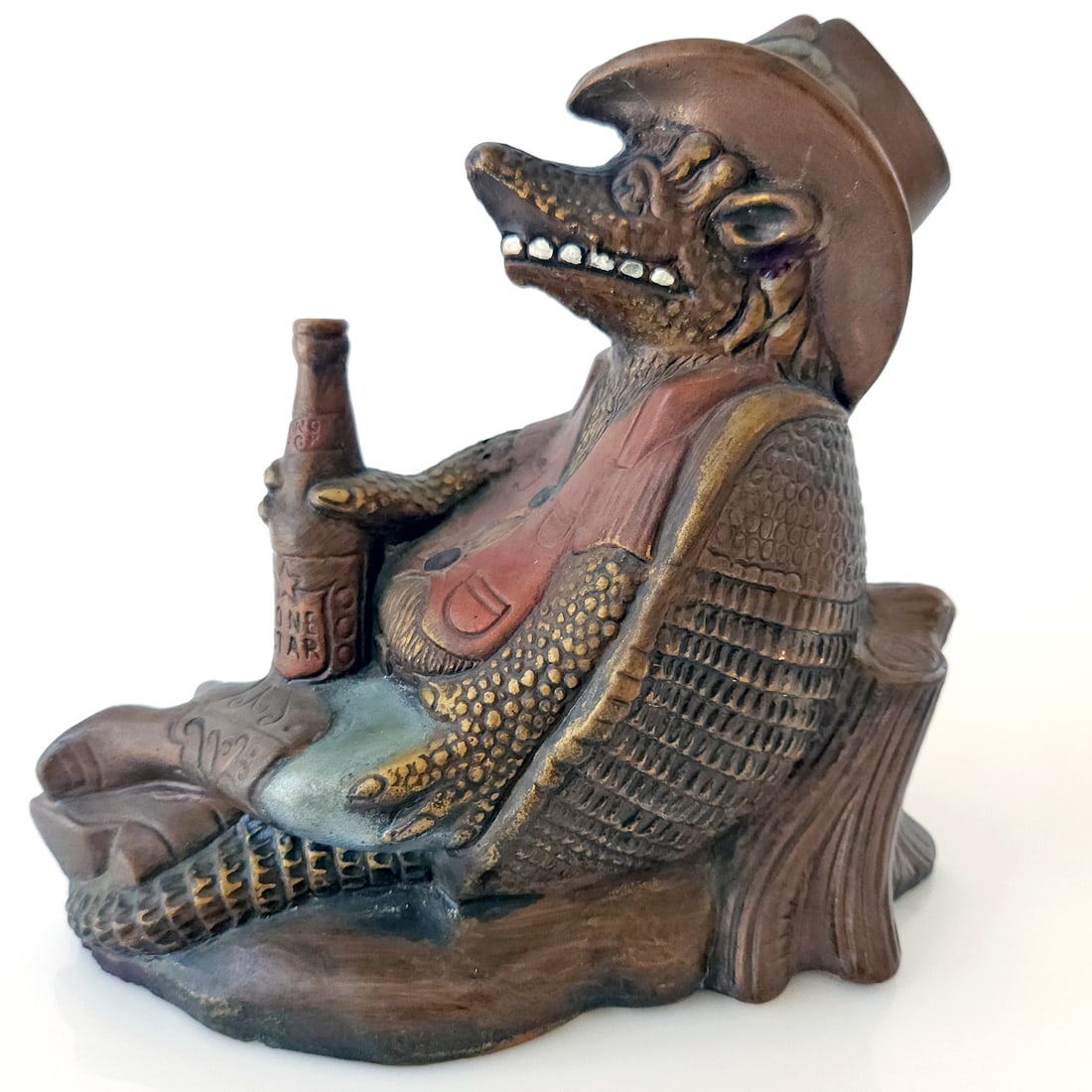 Lone Star Beer Armadillo Chalkware Advertising Figure 1980 (1 of 10)
