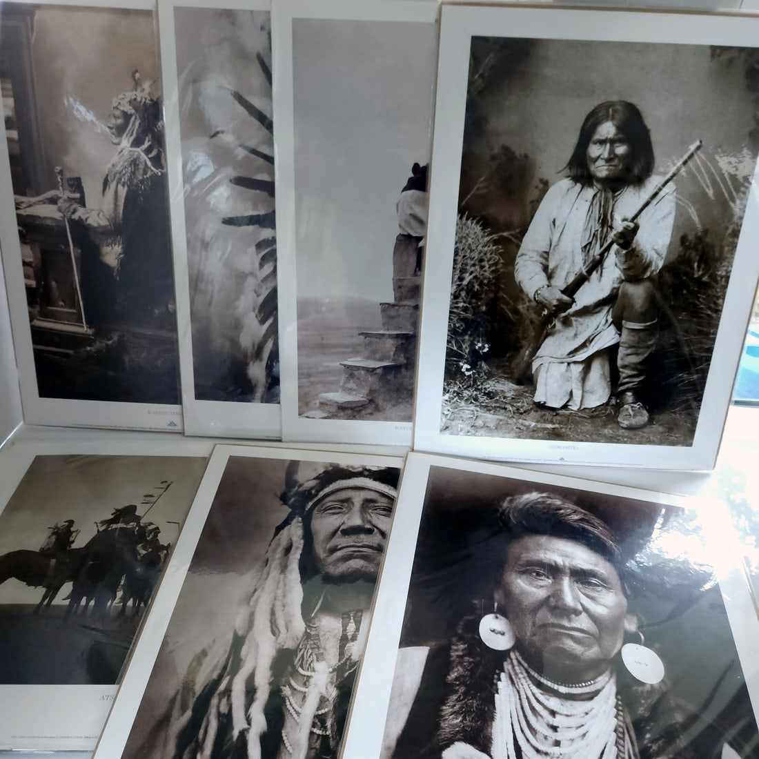 Native American Litho Prints including Edward Curtis set of 7 (1 of 12)