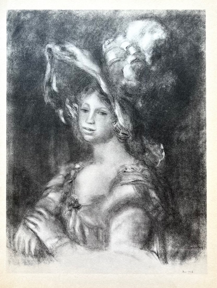 Pierre-Auguste Renoir Lithograph 1 Jeune Femme en Buste (1 of 1)