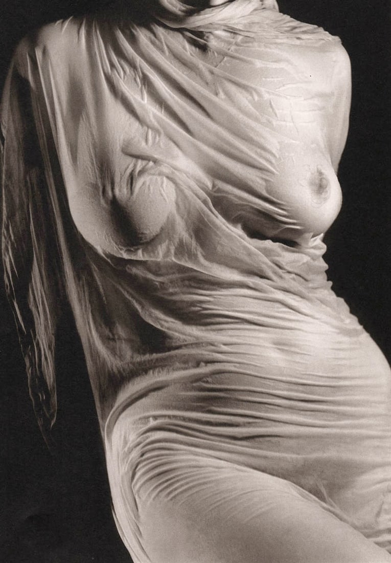 RUTH BERNHARD - Wet Silk, 1938: Artist: RUTH BERNHARD Print Title: Wet Silk, 1938 Medium: Duotone Photoengraving Printed in USA in 1980’s Image Size approx: 9.5 x 6.5” Ruth Bernhard (1905 – 2006), was a legendary S