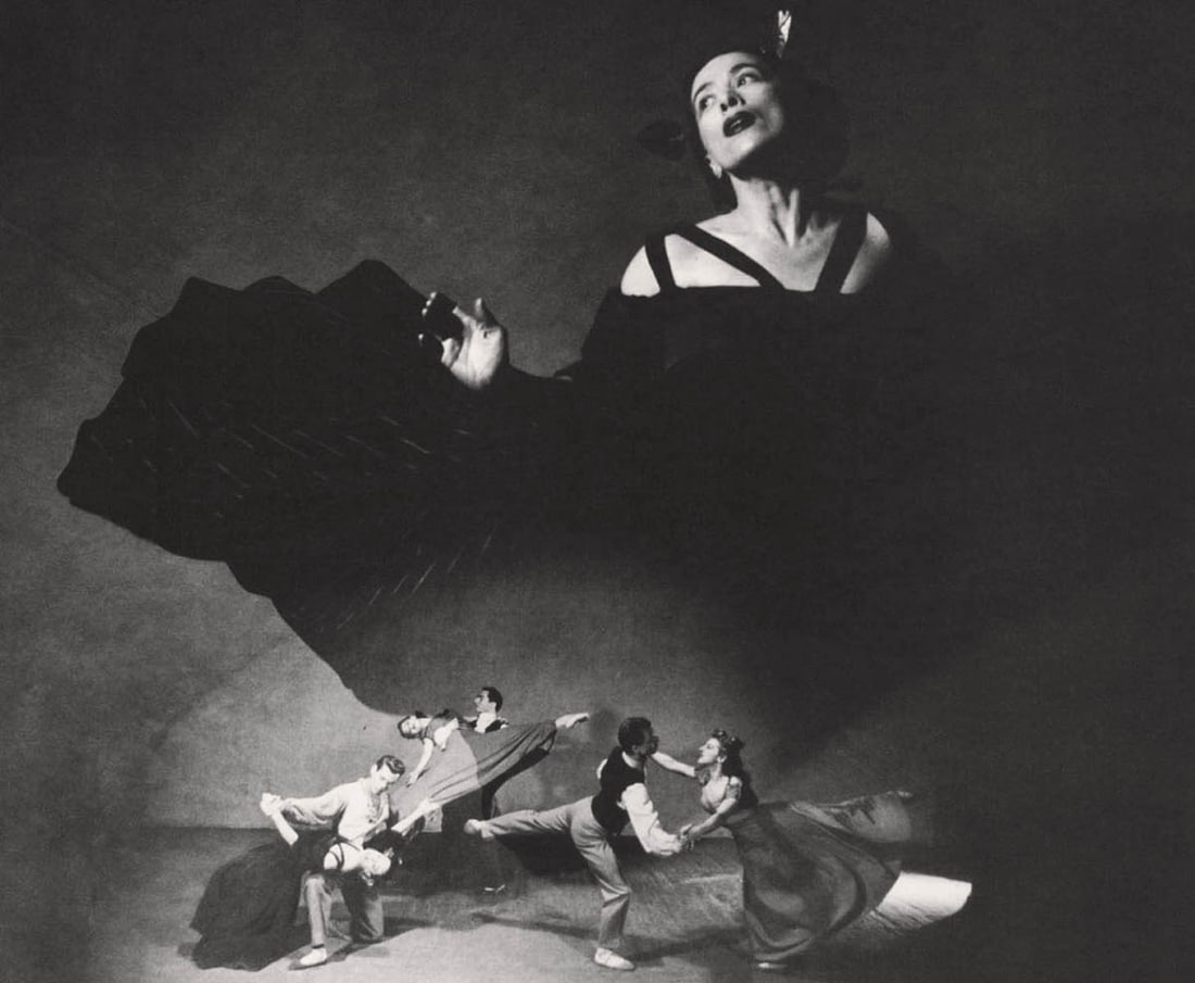 BARBARA MORGAN - Martha Graham in Deaths and Entrances, 1945: Artist: BARBARA MORGAN Print Title: Martha Graham in Deaths and Entrances, 1945 Printing Date: 1980’s Medium: Duotone Photo-lithograph Printed in: Japan Image Size approx: 7x 9” Barbara M