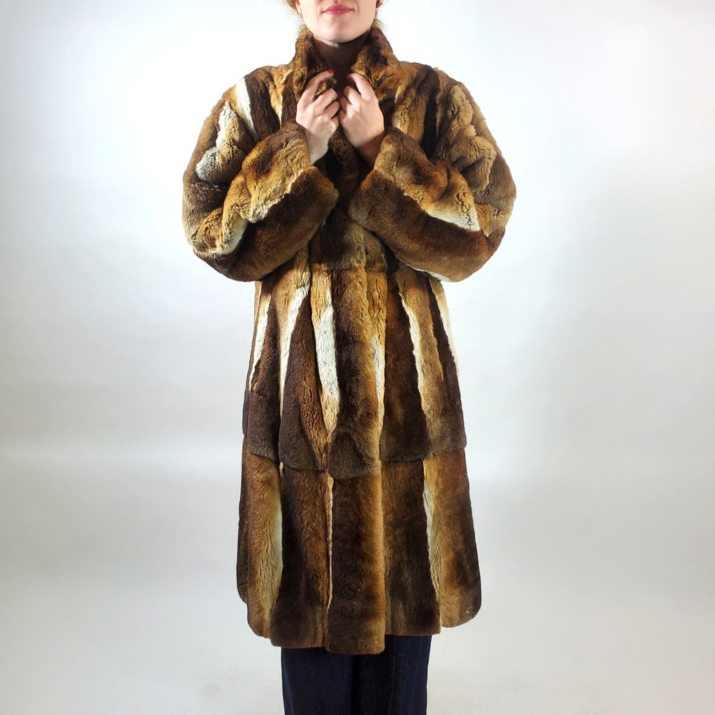 REX RABBIT SHEARED FUR COAT EU: XL; US: 20 (1 of 13)