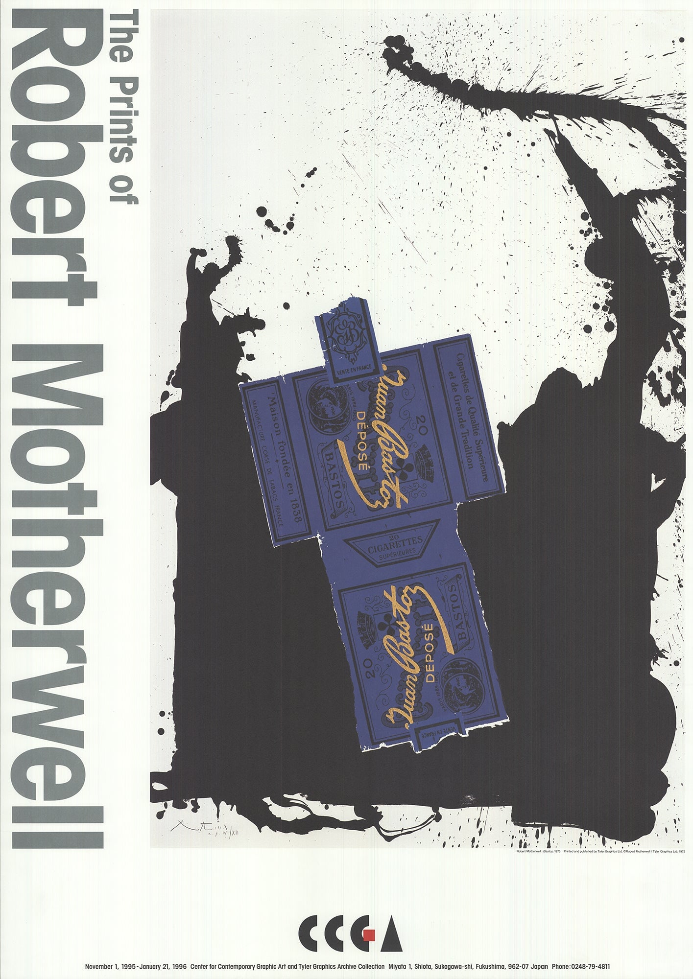 Robert Motherwell - Bastos (lg) - 1996 Offset Lithograph 40.5" x 28.5" (1 of 4)