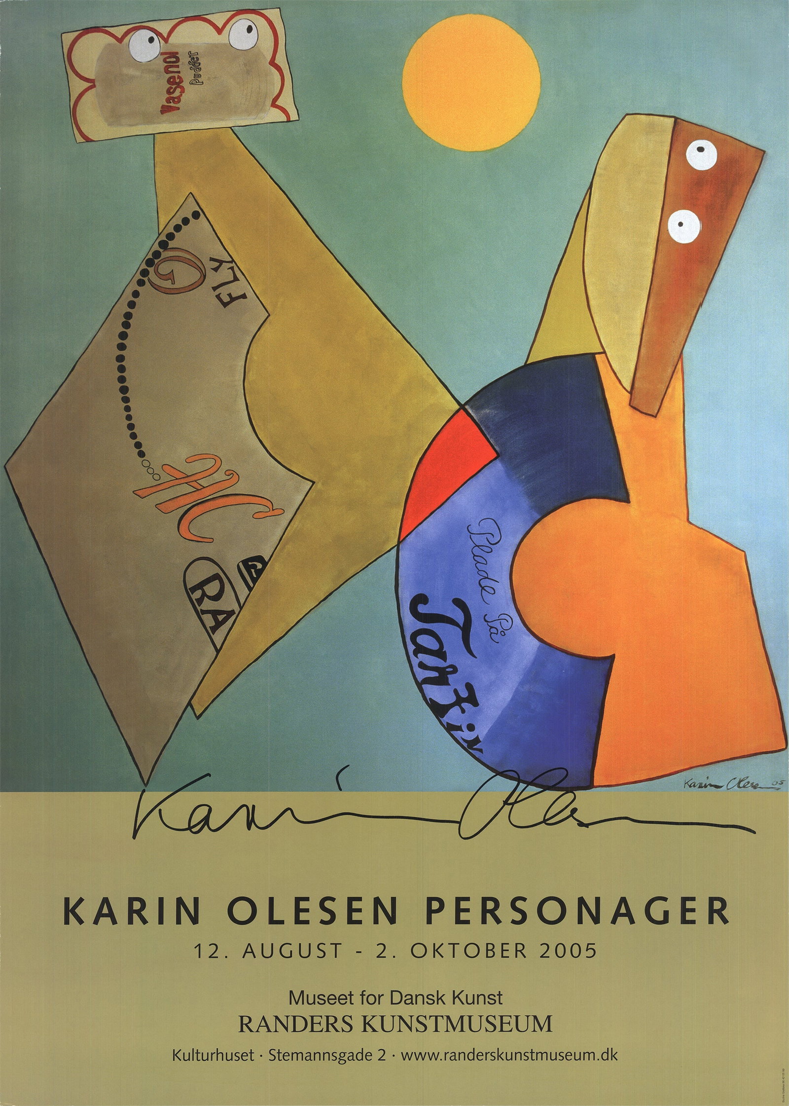 Karin Olesen - Characters - 2005 Offset Lithograph 27.5" x 19.75": Characters by Karin Olesen, 2005 Unsigned Offset Lithograph. Paper size is 27.5 x 19.75 inches, with an image size of 19.75 x 19.75 inches. The Offset Lithograph is from an unknown edition size. and i