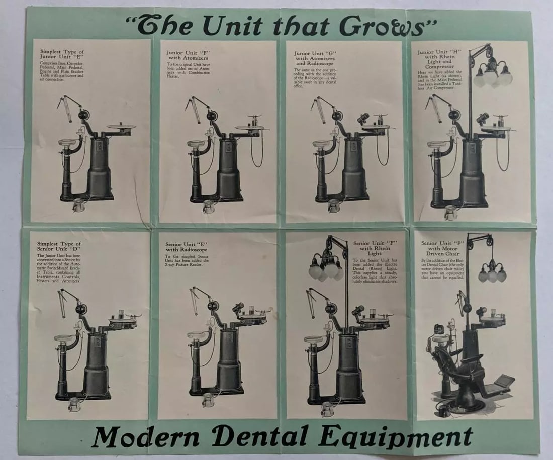 VINTAGE DENTIST EQUIPMENT AD BROCHURE ELECTRO DENTAL MFG. CO Philadelphia, PA (1 of 3)