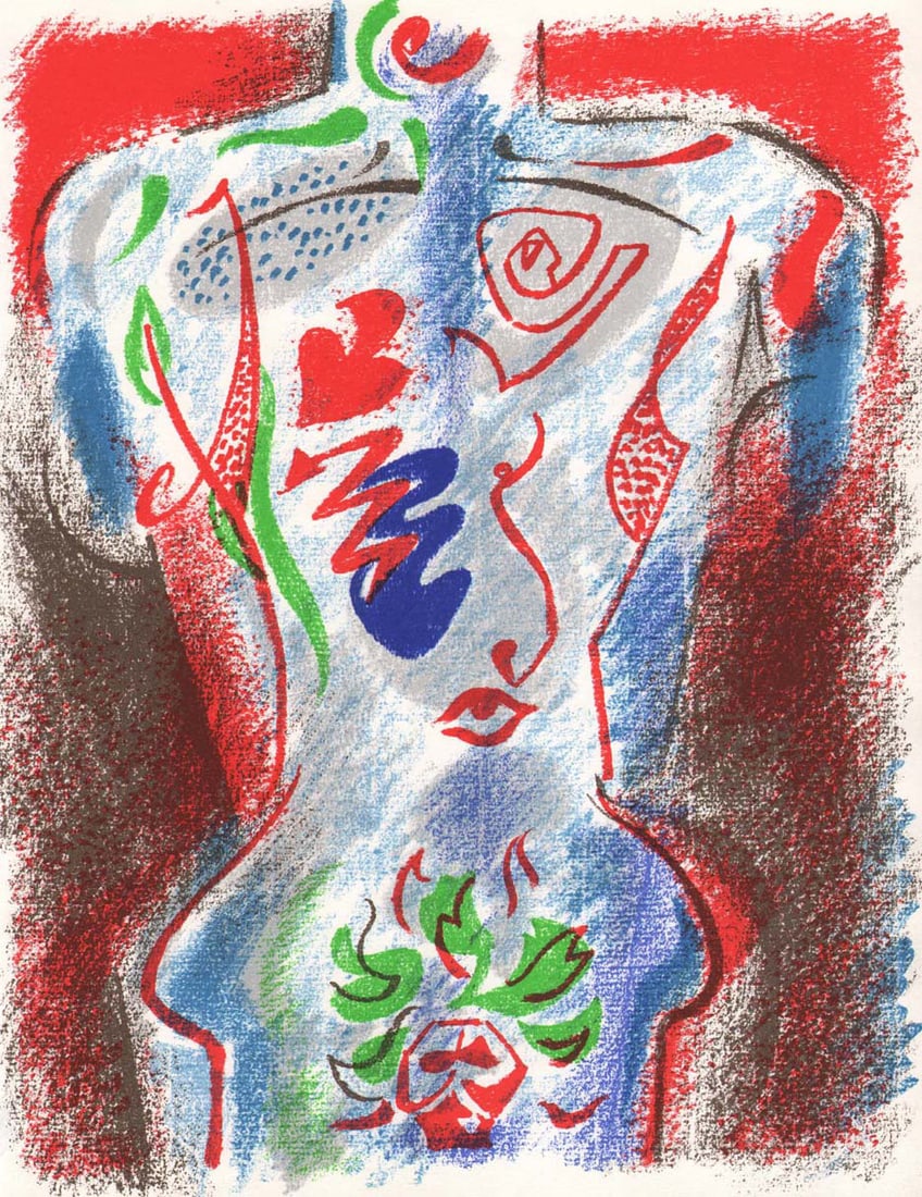 Andre Masson Original Lithograph XXe siecle 1972:  Artist: Andre Masson Country: France Title: Untitled Medium: Original Lithograph not signed nor numbered Printed: 1972 Mourlot France Paper size: Vellum 12.50 x 9.50 inch Provenance: Revue XXe