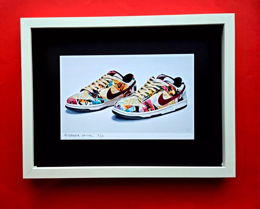 ALEXANDER DULAC MY BUFFET NIKE SNEAKERS Hand Signed Authentic Print Only 10 COA (1 of 3)