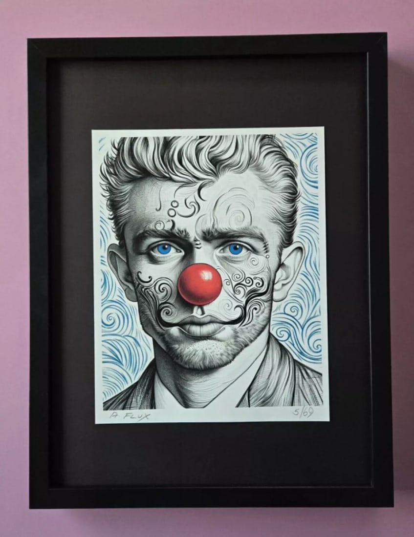 AIDAN FLUX | Hand Signed Authentic Print Framed James Dean Lt. Edition of 69 COA (1 of 5)