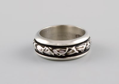 Georg Jensen ring in sterling silver. Model 28C. Late 20th century.