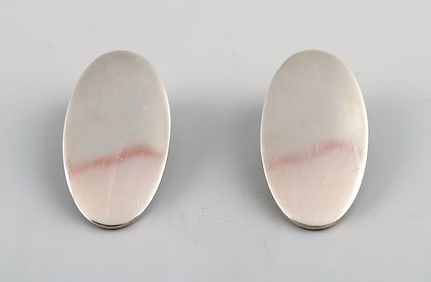N.E.From, Denmark, sterling silver, a pair of ear clips.