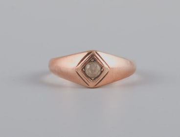 14 carat, gold ring, Scandinavian goldsmith, approx. 1960s, adorned with semi-precious stones.