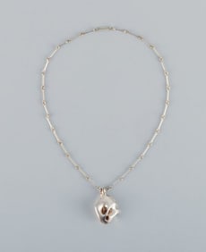 Björn Weckström for Lapland, Finland. Vintage modernist necklace in sterling silver.