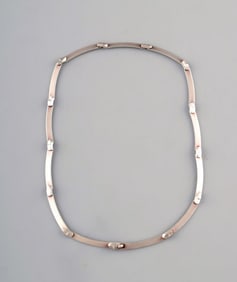 Björn Weckström, Lapponia, Finland. "Labyrint" Vintage modernist necklace in sterling
