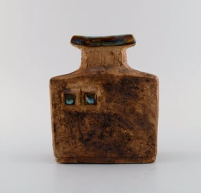 Curt M. Addin (1931-2007) for Glumslöv. Vase in partially glazed stoneware. Beautiful speckled