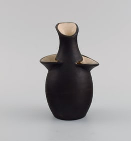 German studio ceramicist. Unique vase in glazed stoneware. 1960 / 70s.