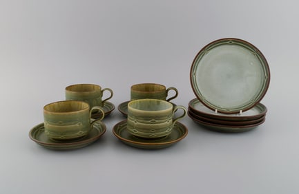 Jens H. Quistgaard (1919-2008) for Bing & Grøndahl. Rune coffee service in glazed stoneware for