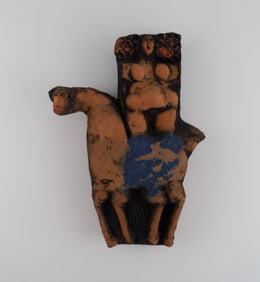 Niels Helledie (b. 1927), Denmark. Unique sculpture / wall relief in hand-painted and glazed