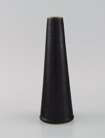 Carl Harry Stålhane (1920-1990) for Rörstrand. Cone-shaped vase in glazed ceramics.