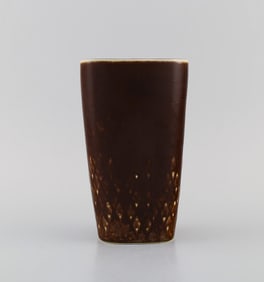 Carl Harry Stålhane (1920-1990) for Rörstrand. Vase in glazed ceramics with checkered