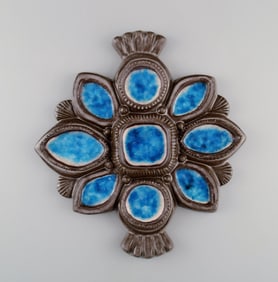 Irma Yourstone for Upsala-Ekeby. Wall plaque in glazed stoneware. 1960s.